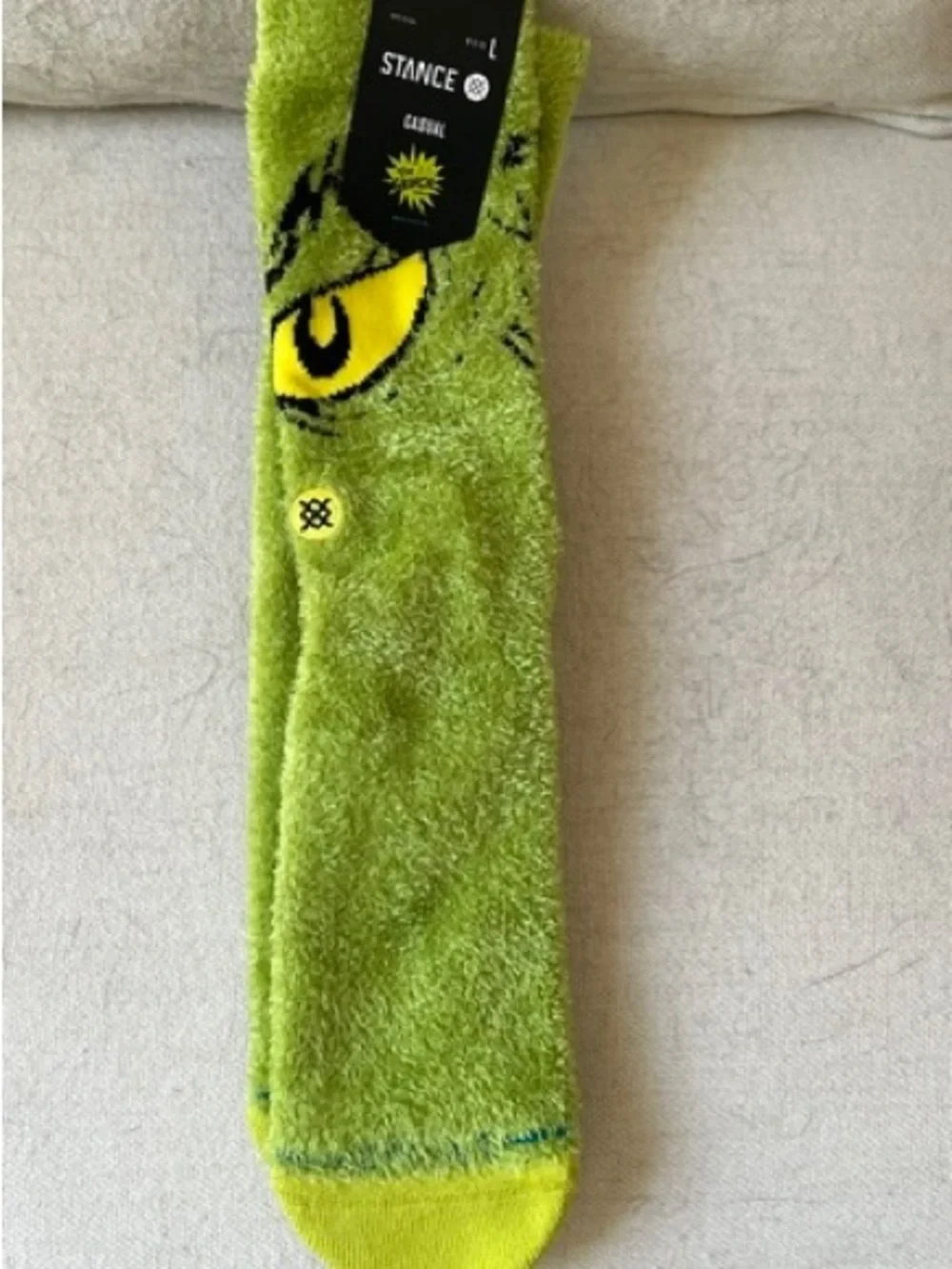 Stance Green Grinch Plush Crew Socks